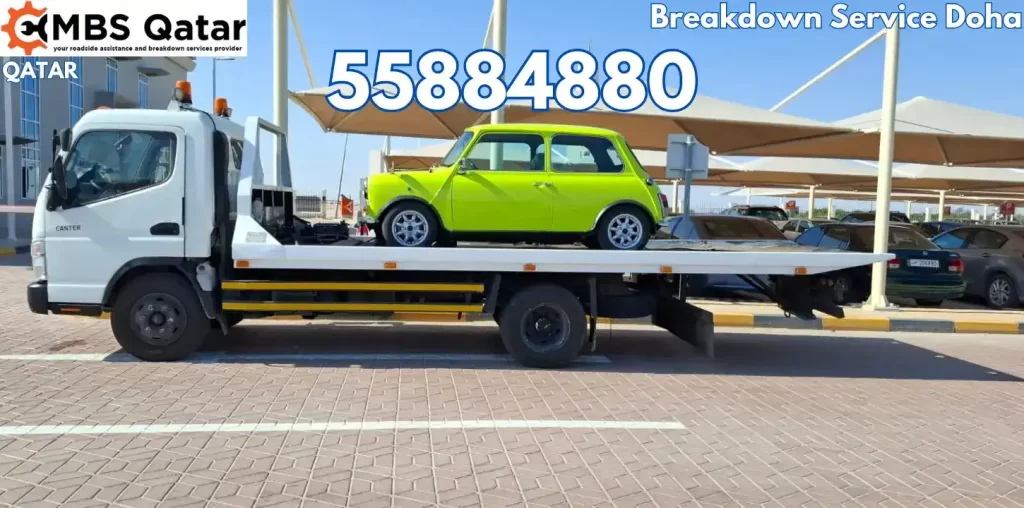 MBS QATAR team is handling a car breakdown service doha service.